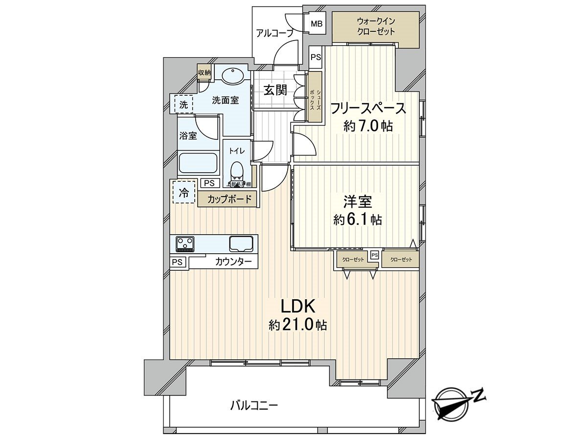 約21.0張塌塌米LDK的1SLDK
