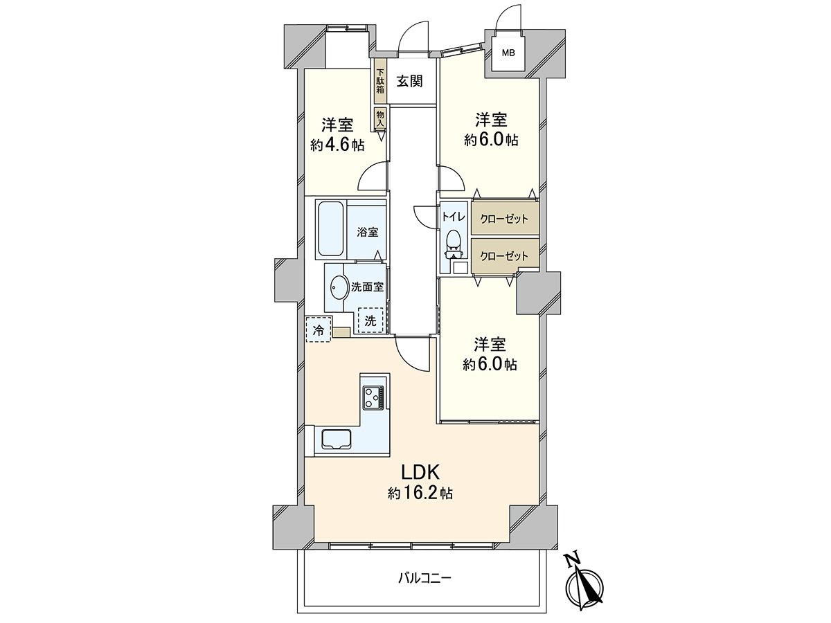 是全室木地板的3LDK