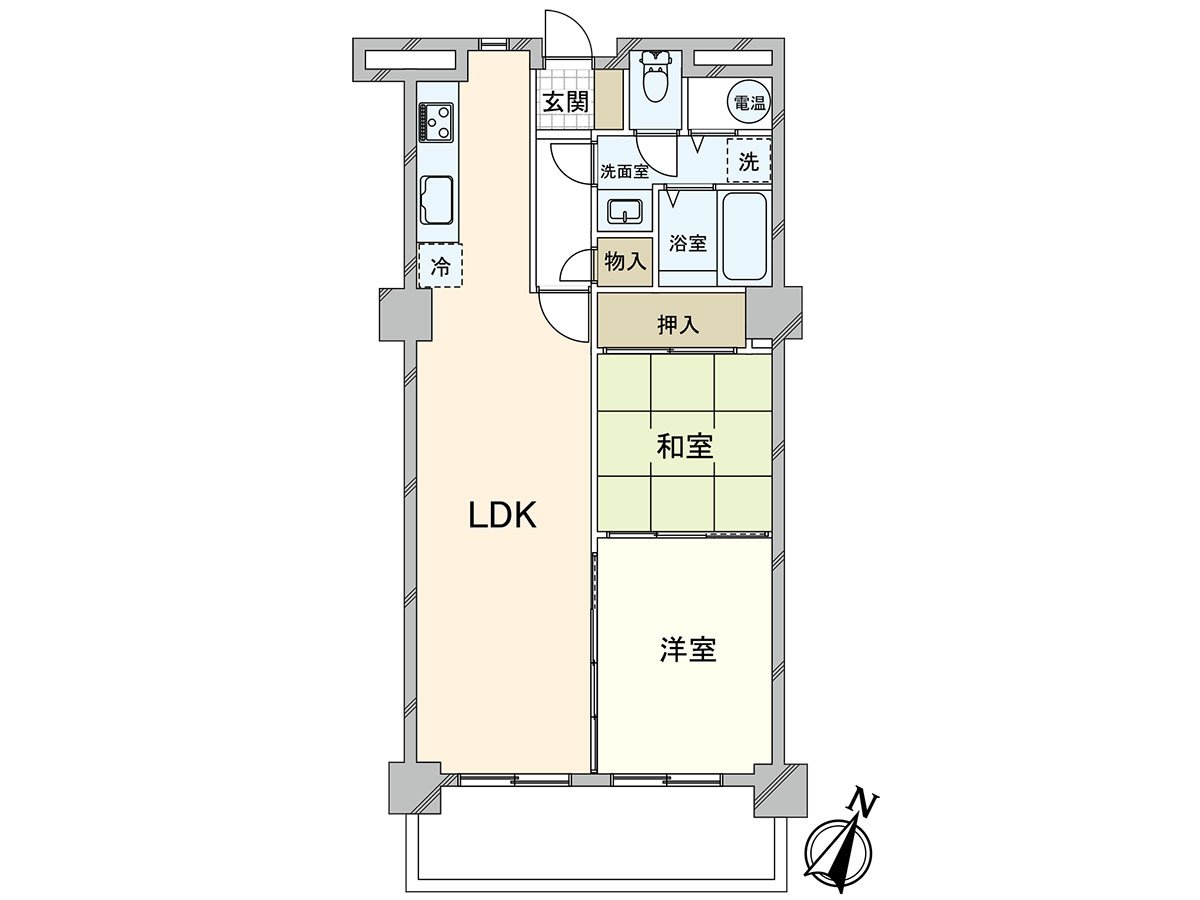 在家庭推薦的2LDK。可以卧室，孩子的房間分的用法。