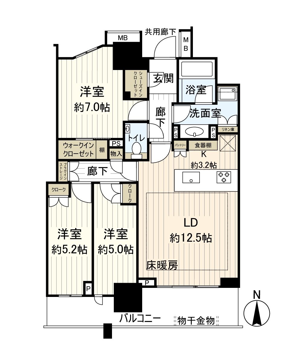 It is the Plan that there is a Western-style room on the veranda side two rooms