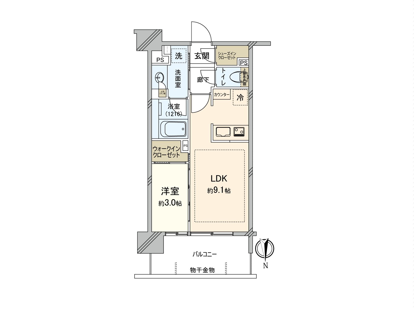 Walk-in closet 1LDK belonging to