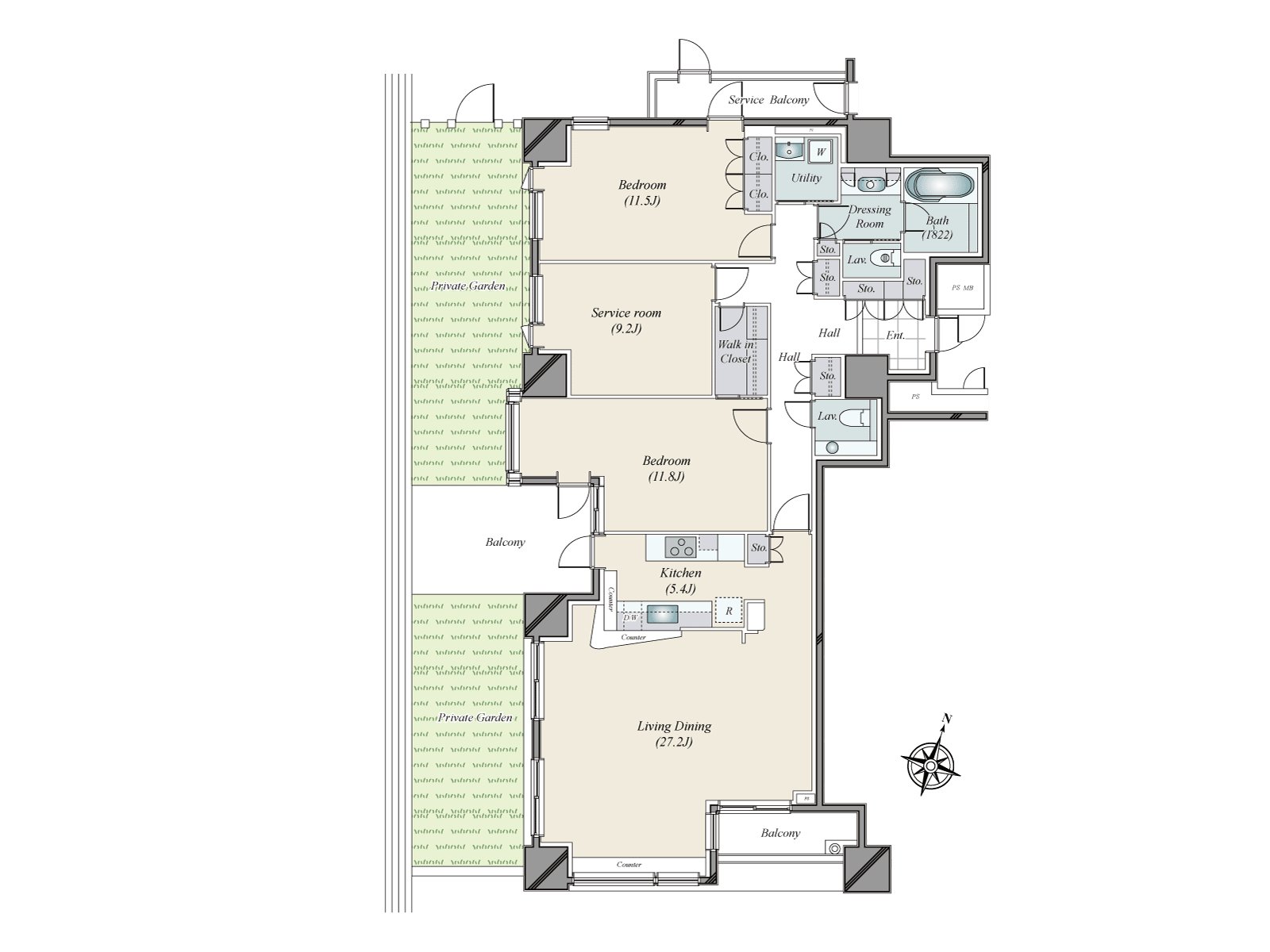 采光面大，并且日照通風良好