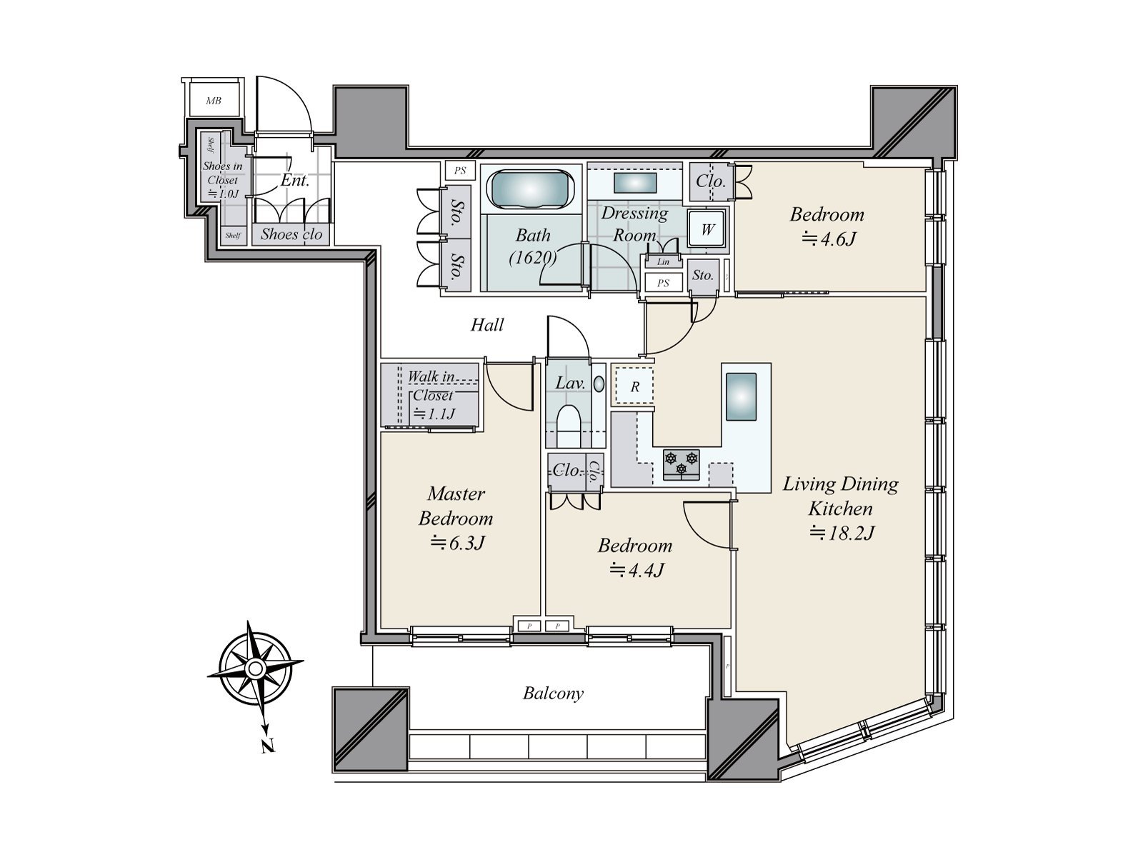 間取図　８２．１２平米