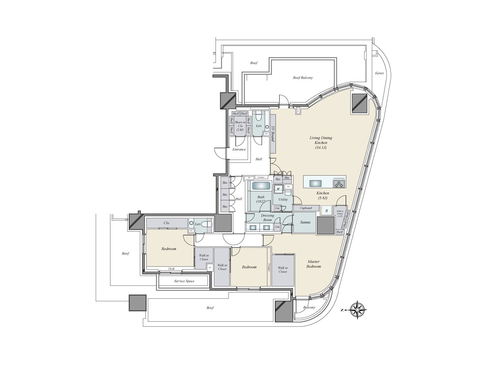 4 direction angle dwelling units