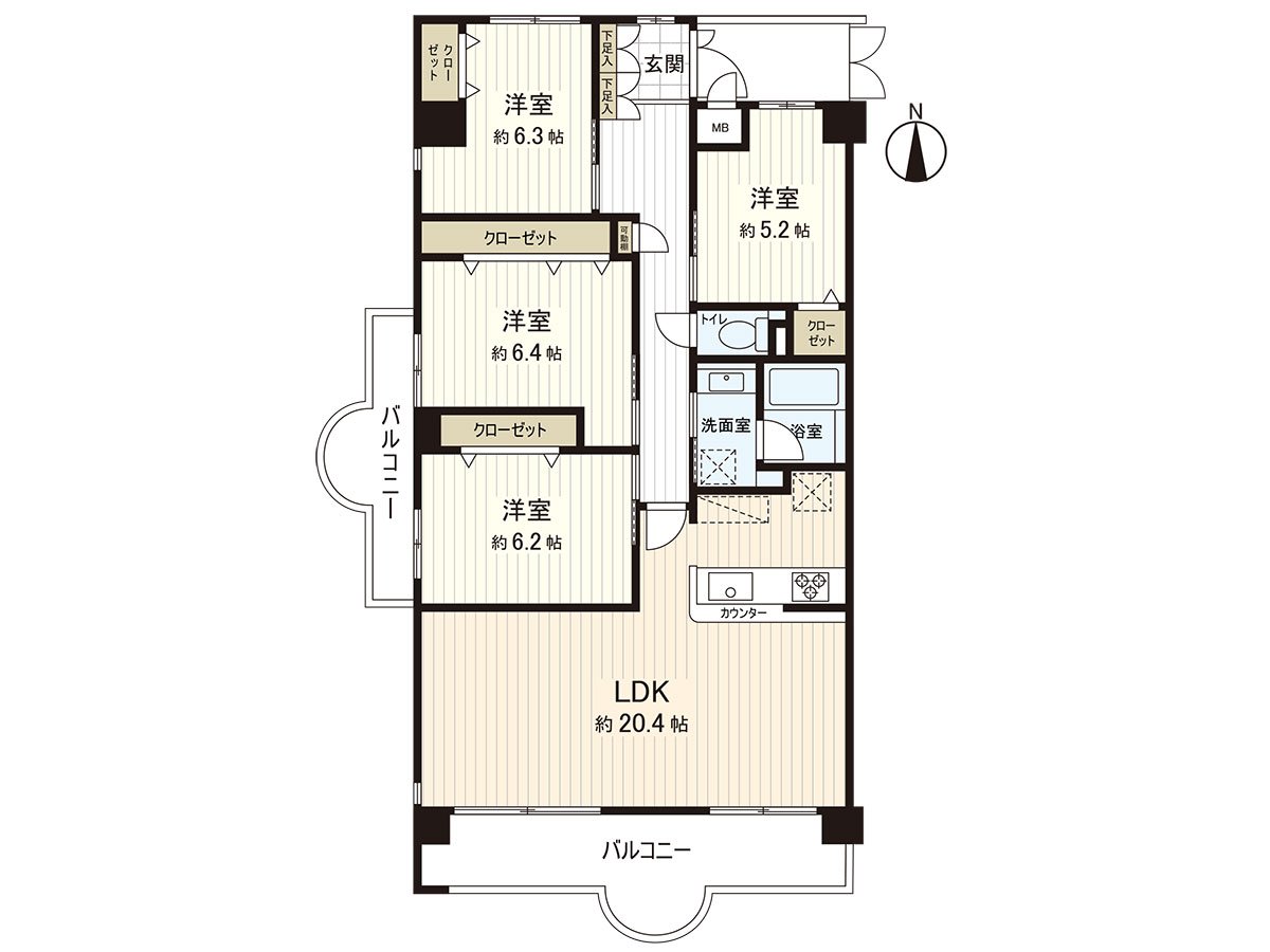 It is a room of 4LDK located in the 15-story 3rd floor part. The ventilation, the lighting per positive is good because of Southwest corner unit♪