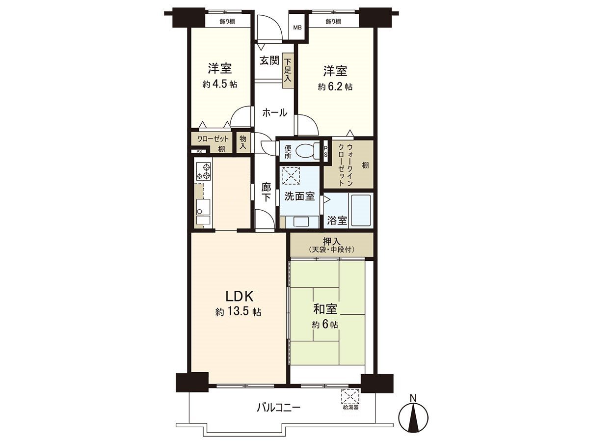 It is a room of the 12th floor part ･ 3LDK. Pets allowed (there are terms restrictions). As there are not Facing South and front Building, the sun ･ ventilation ･ view is good