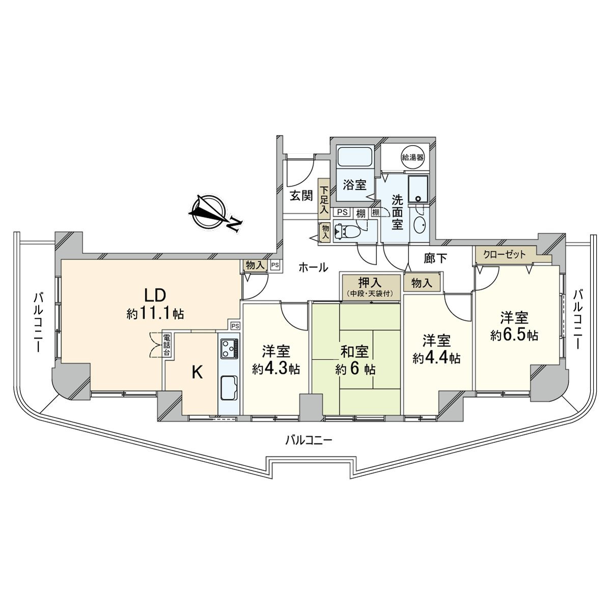 It is a room of 4LDK located in the 36-story 2nd floor part.