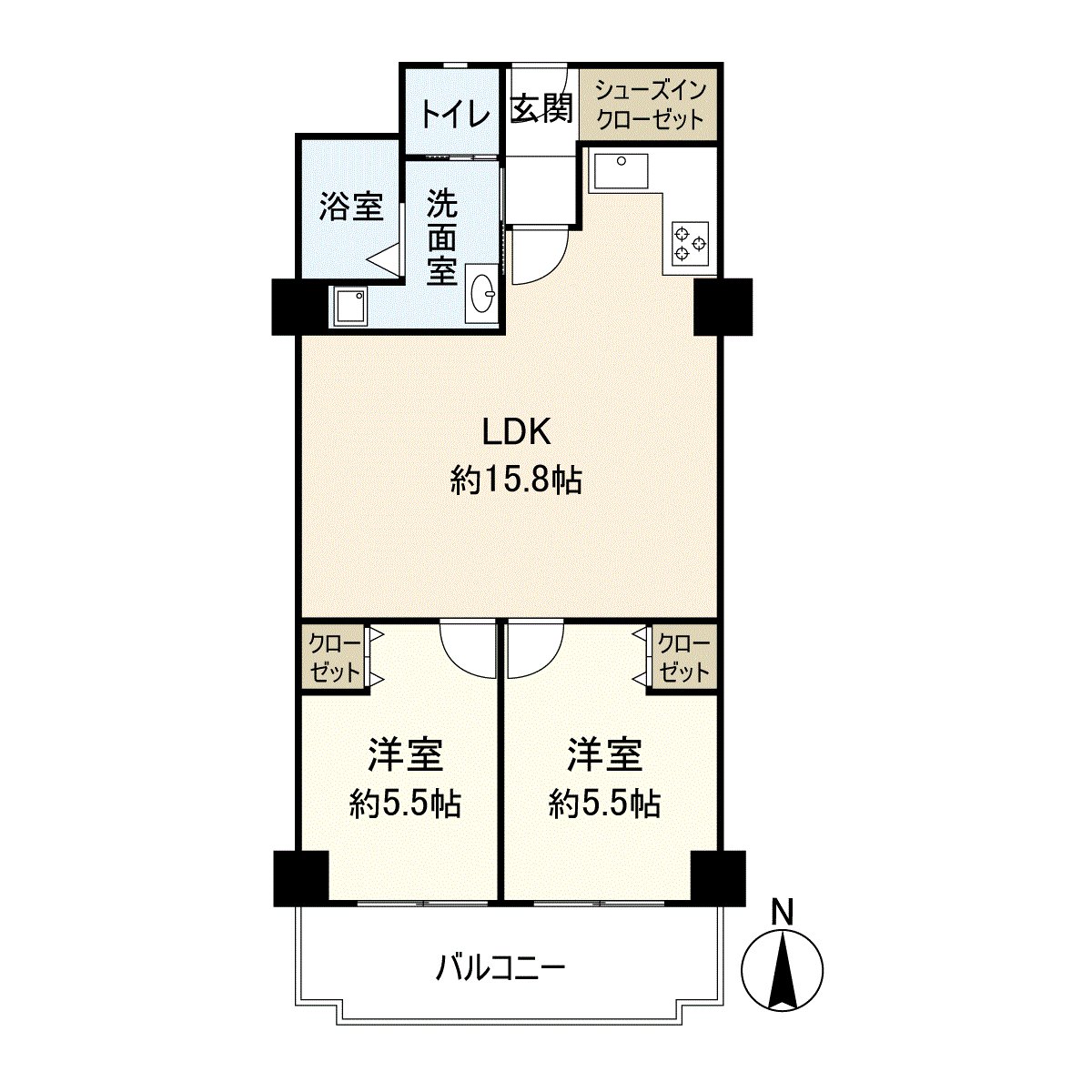 It is a room of 2LDK located in the 11-story 3rd floor part.