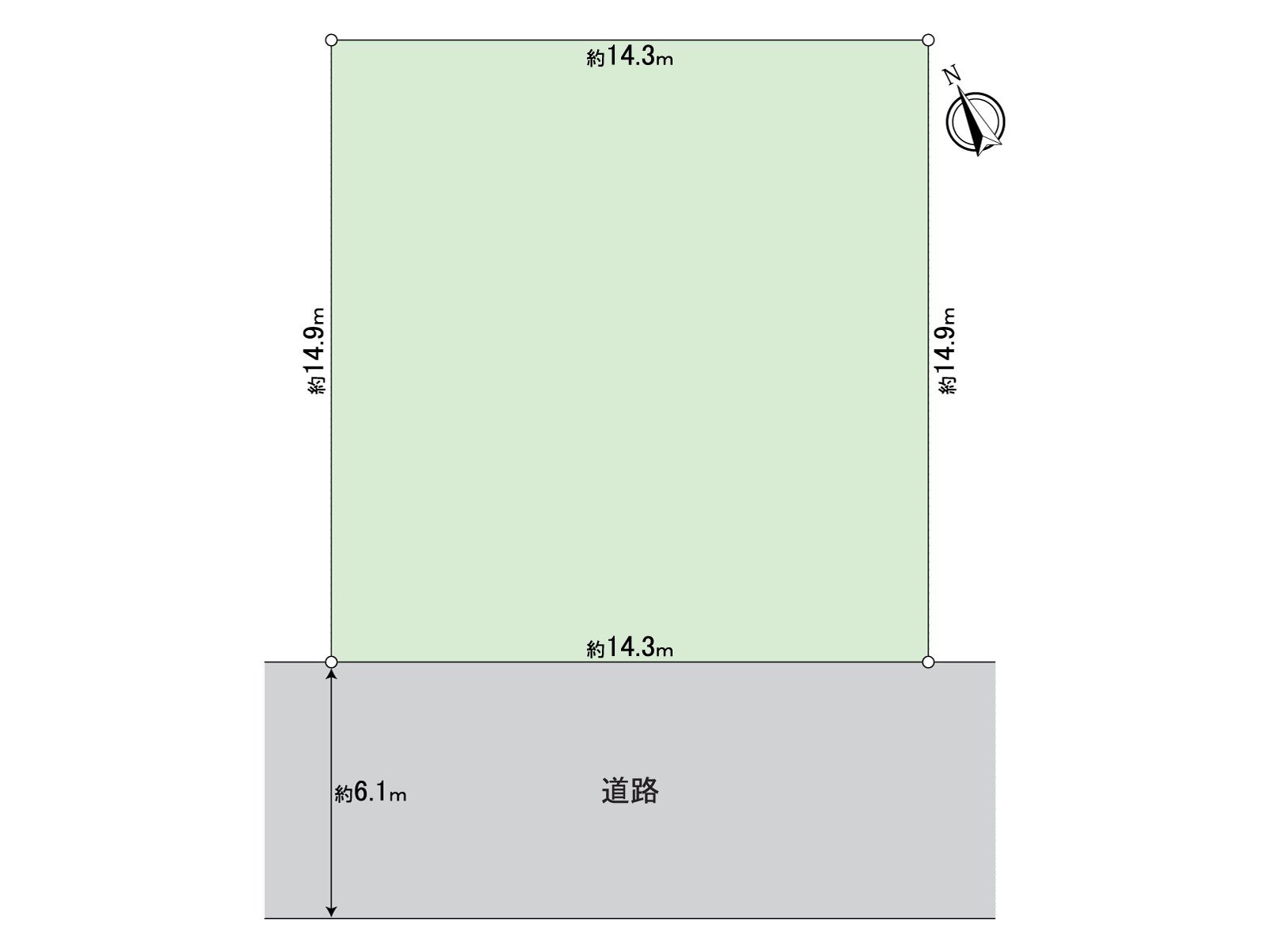 臨時測量面積/約214.99平方公尺(R7.4實施)用地圖正在原來製作臨時測量圖紙，不是確定圖紙。臨時測量面積以及寸周圍間隔為鄰地境界蒞臨未了結有確定測量以後增減可能性。