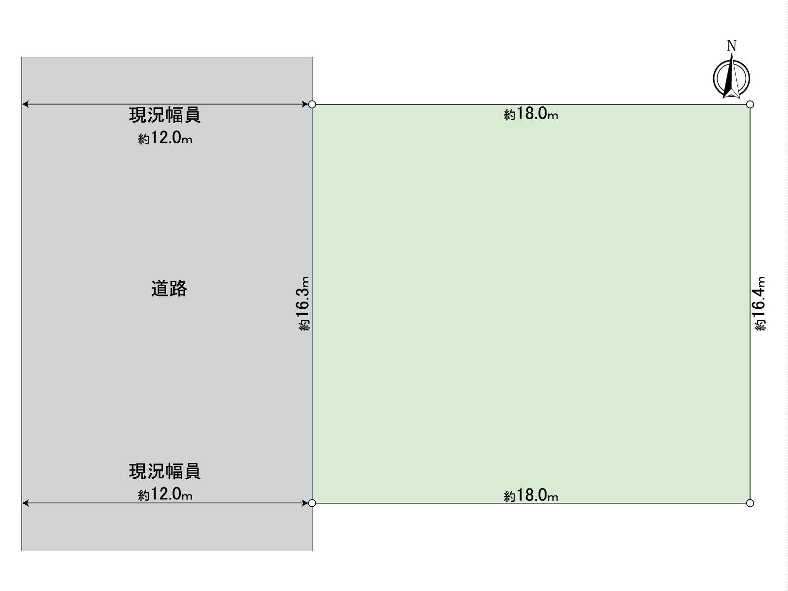 Temporary surveying area/about 296.17 square meters (R7.6 enforcement) site figure makes a temporary surveying drawing for the cause and is not a decision drawing. As neighboring land border attendance is unfinished as for temporary surveying area and 寸周 り, I may increase and decrease after the decision surveying.