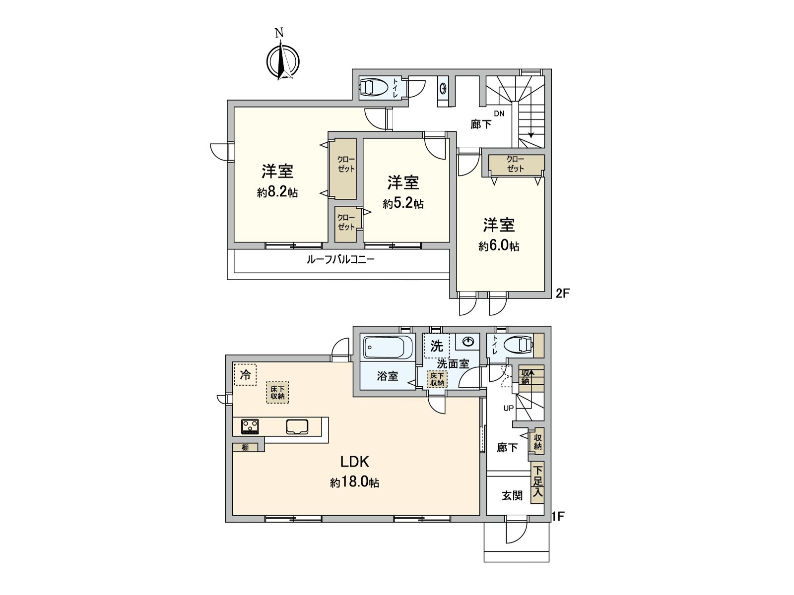 是表示全体房源的版面设计的房型图。对流迹线以及采光具有参考作用。