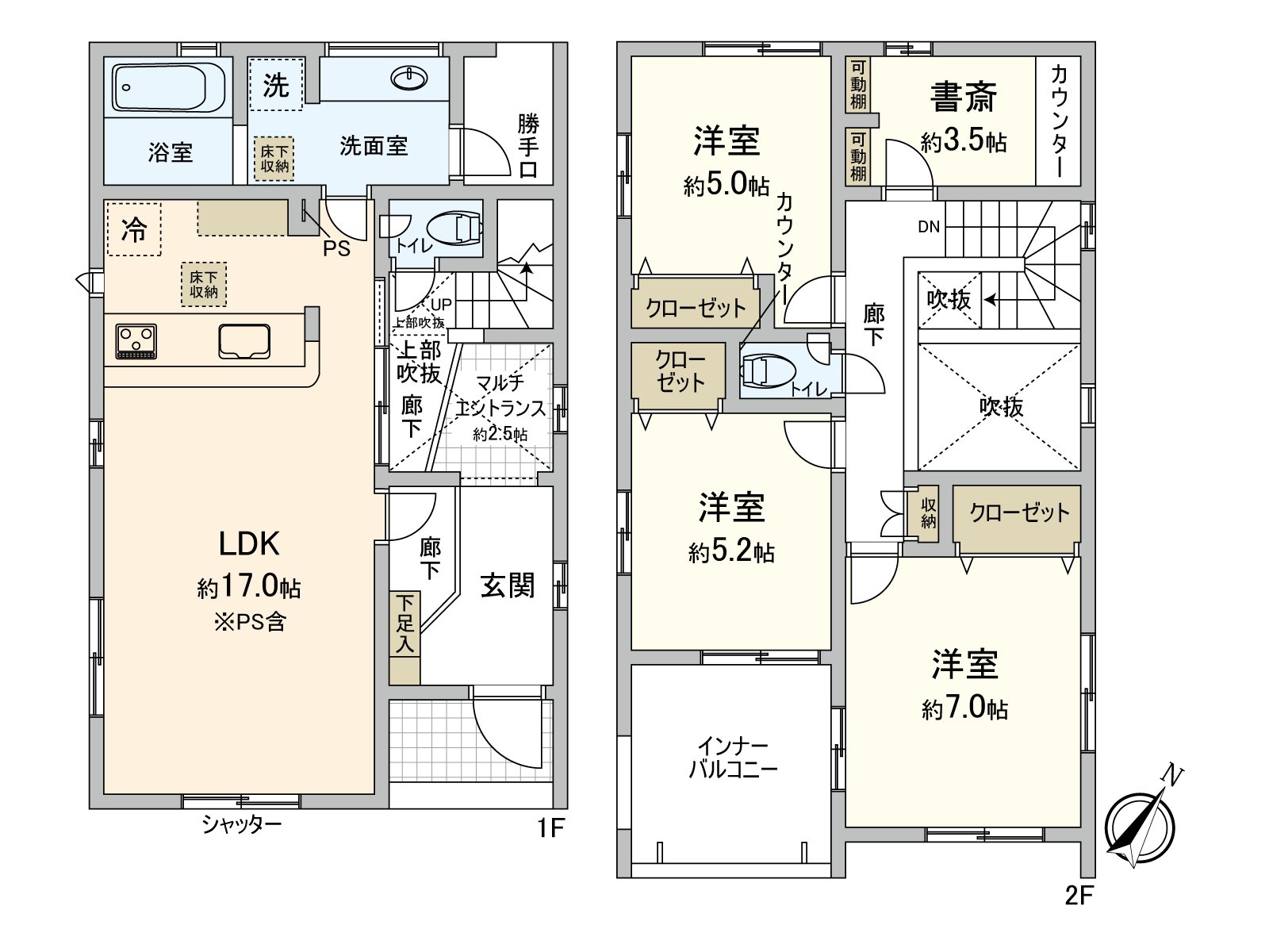 是表示全体房源的版面设计的房型图。对流迹线以及采光具有参考作用。