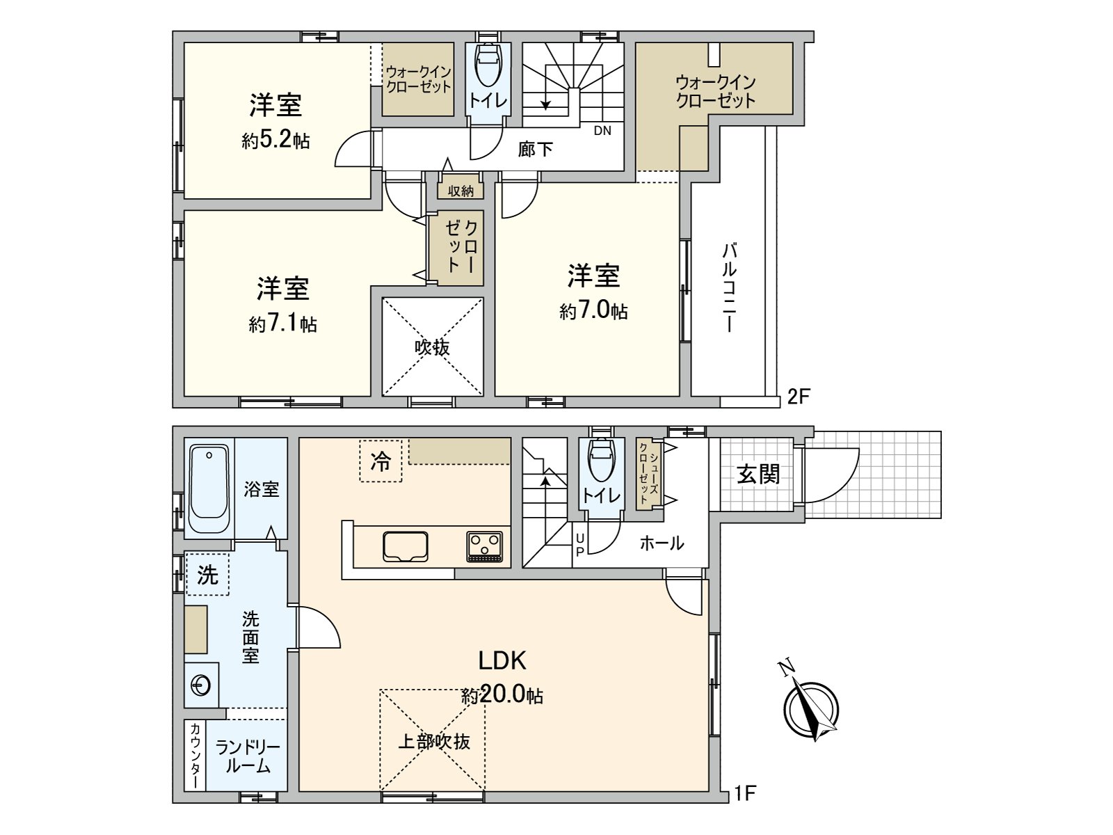 是表示全体房源的版面设计的房型图。对流迹线以及采光具有参考作用。