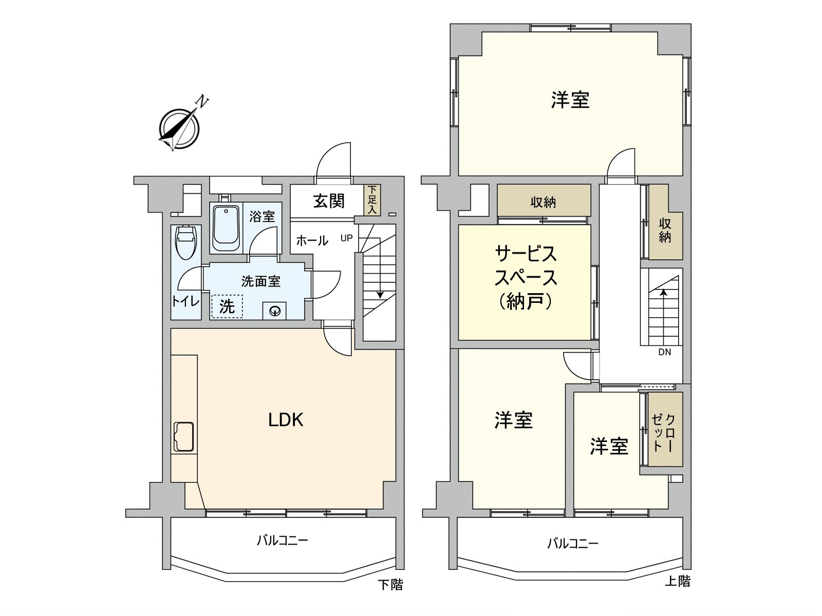是容易把平面圖、家庭用於的3LDK，別墅型的間取。房屋的詳細、需討論是如感興趣,歡迎請隨時聯繫我們。