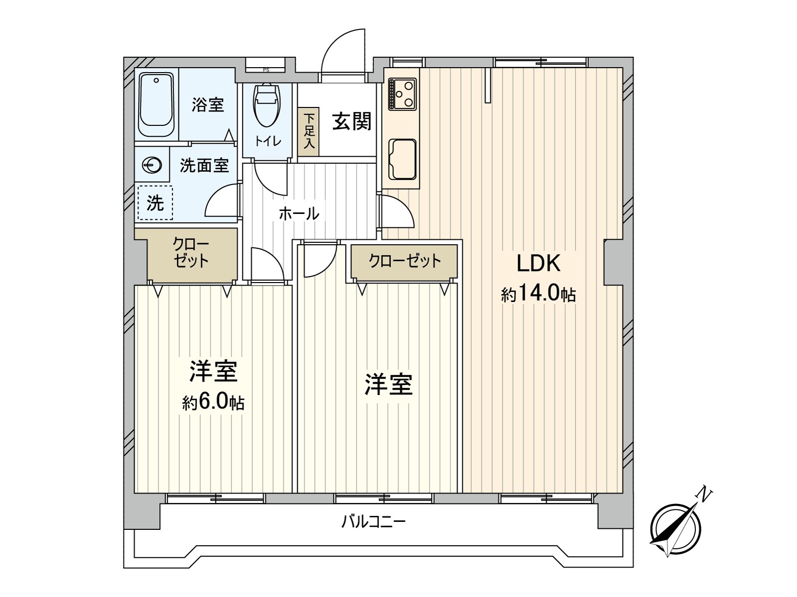 是表示全體房屋的版面設計的平面圖。對流跡線以及采光具有參考作用。