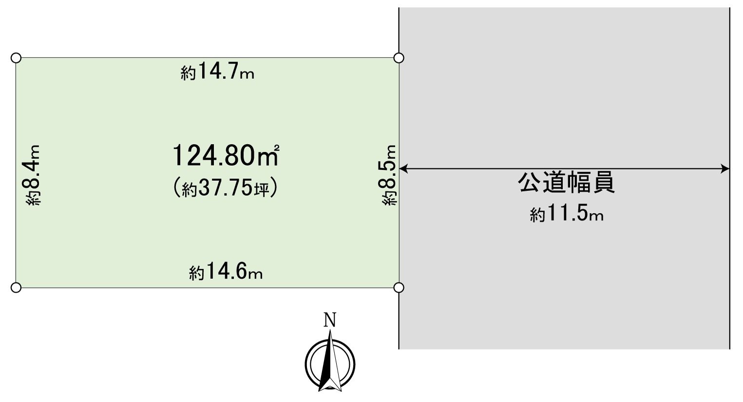 A frontage is rectangular lot secured about 8.5m.