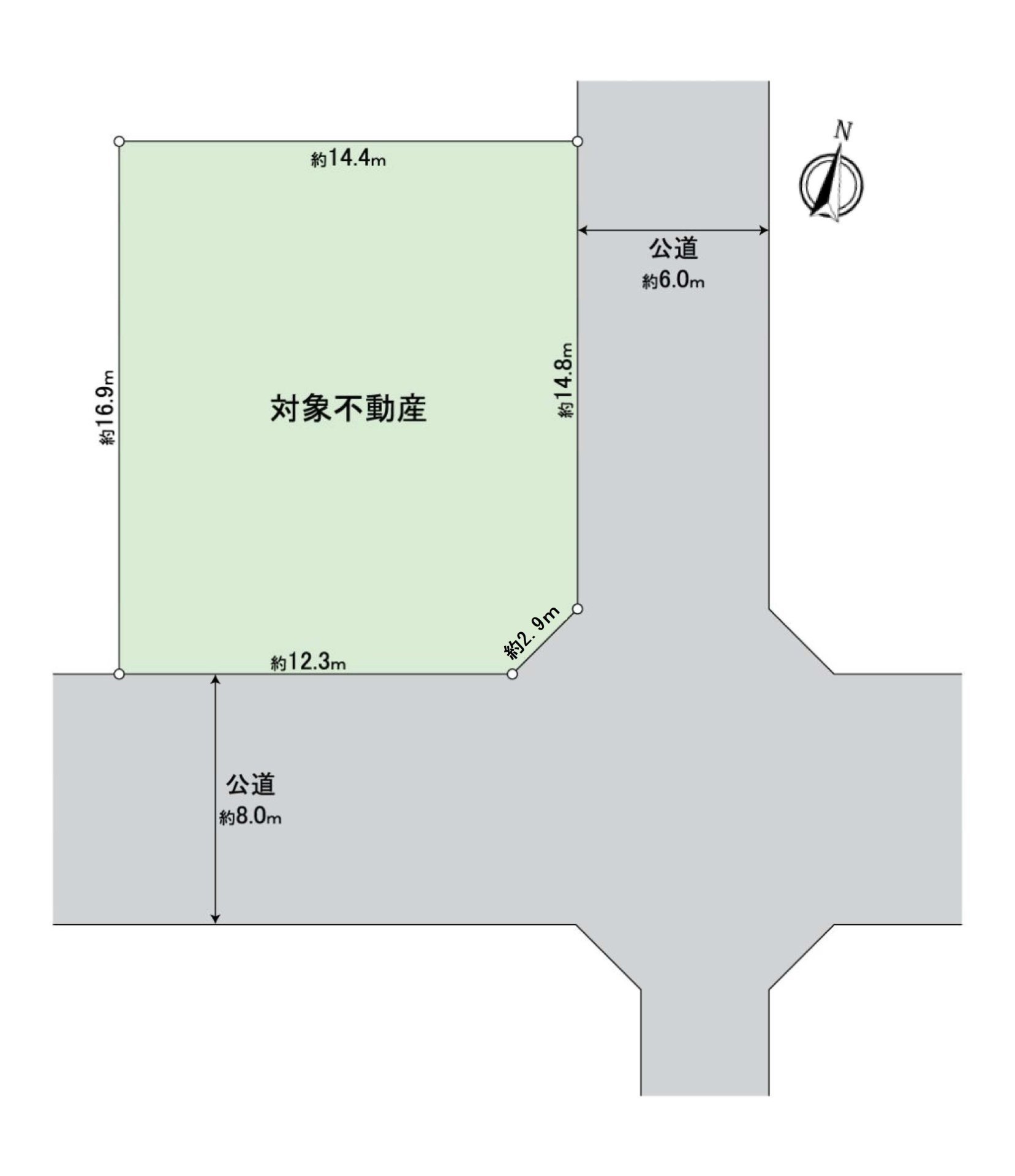 是區劃圖。是土地面積243.00平方公尺的角地。