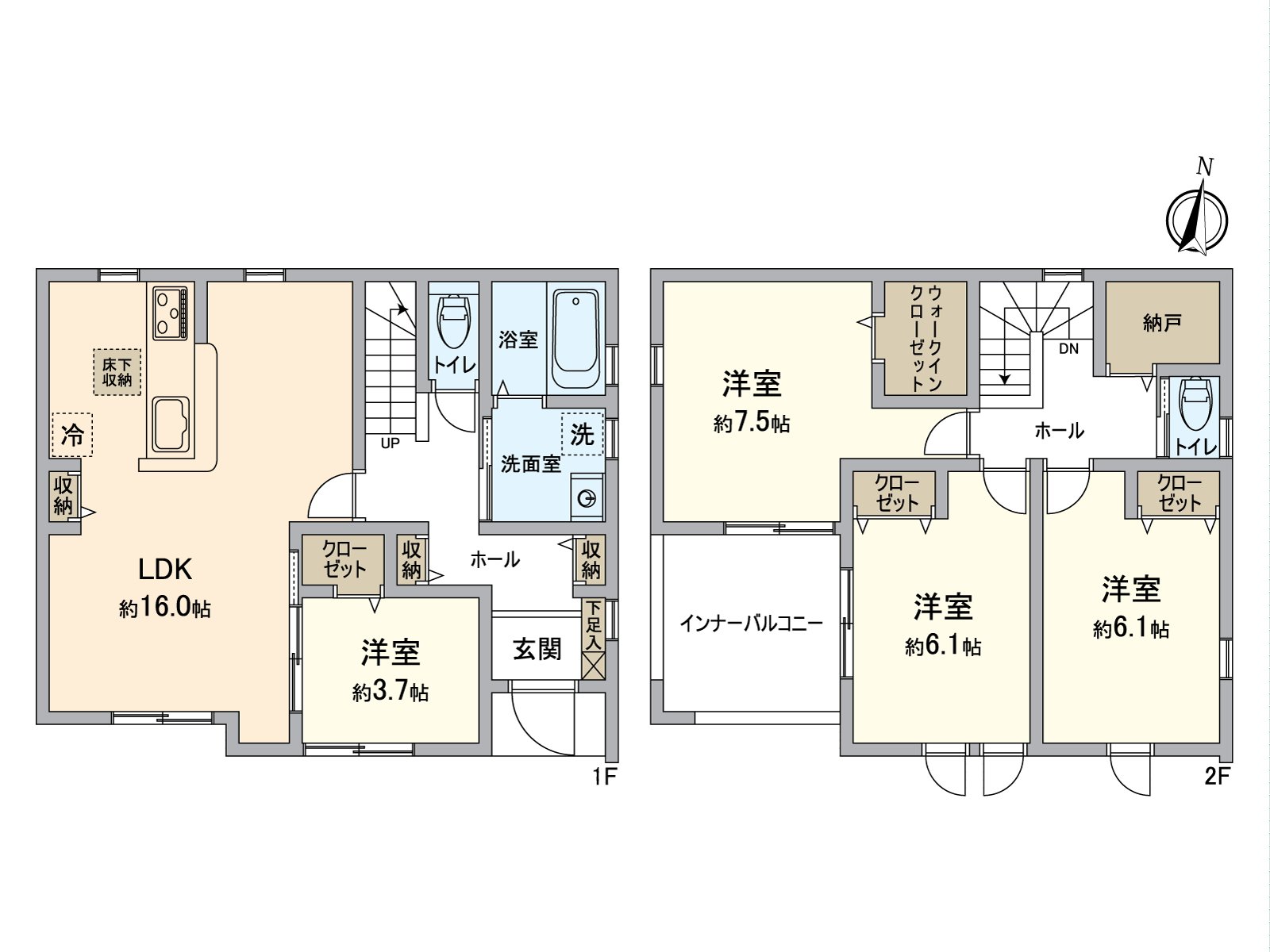 March, 2026 built in Newly-Built Detached House total floor area: About 107.65 square meters of Land area: About 192.07 square meters (I include about 77 square meters of alley-formed site parts) of Wood 2 stories 4SLDK (S is a storeroom)