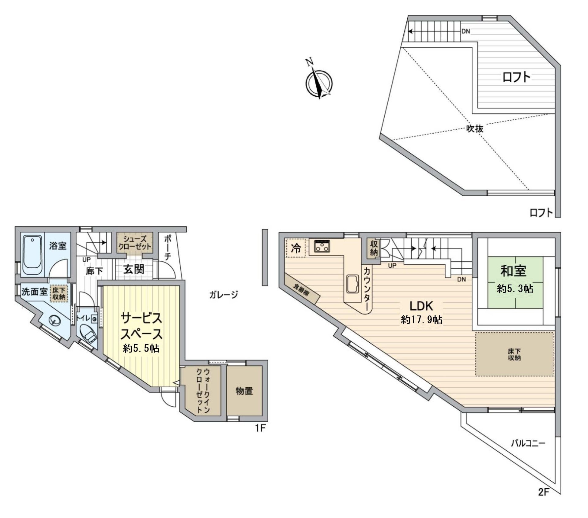 About 68.18 square meters of Total floor area (20.62 tsubo)