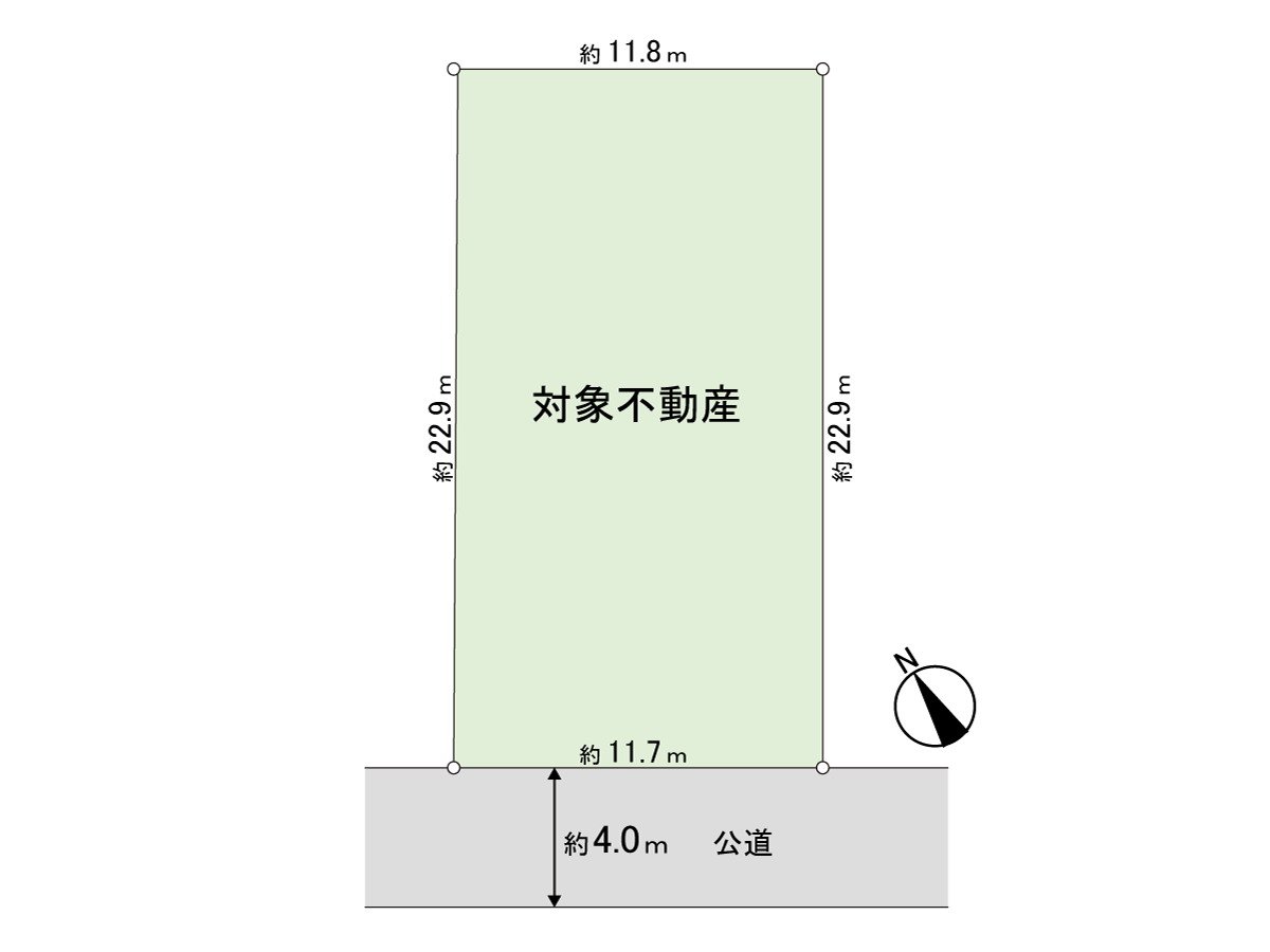 可以正面寬度約11.7m，用各種各樣的計劃的建築