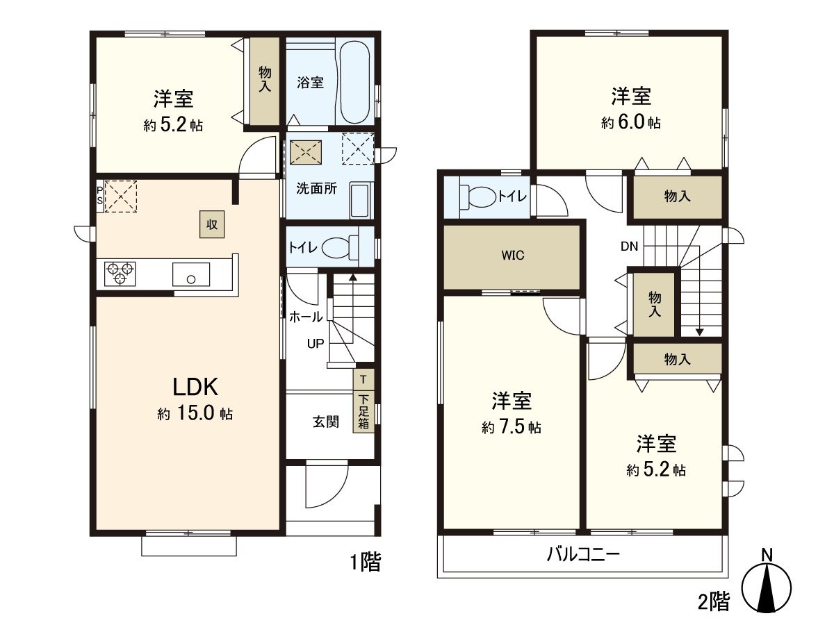 Layout of about 15.0 quires of spacious LDK