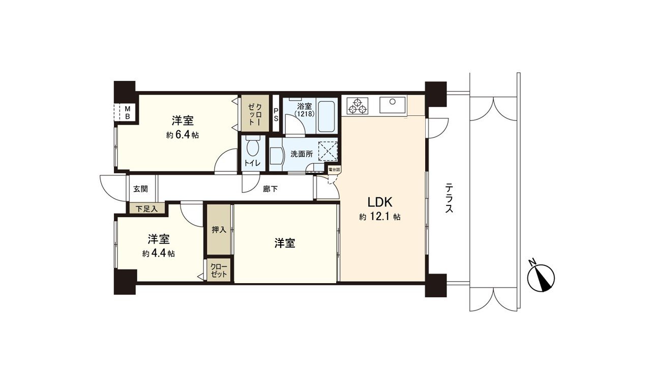 約12.1張塌塌米LDK