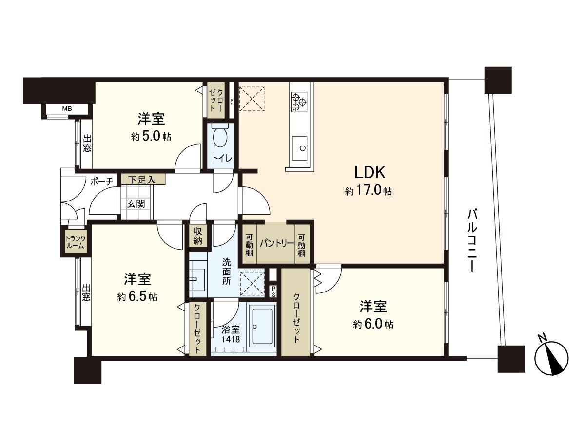 是在3LDK好用的房型！