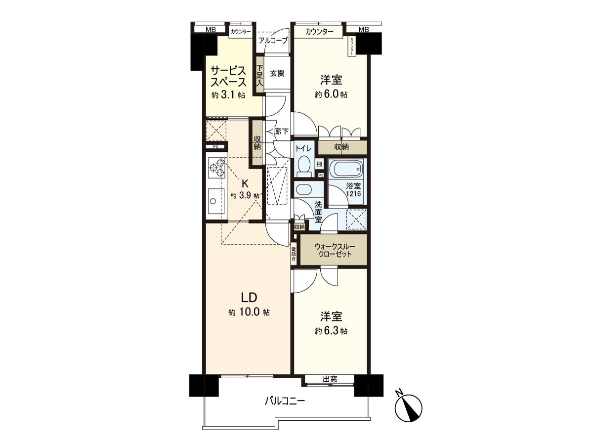 是2SLDK的房型。