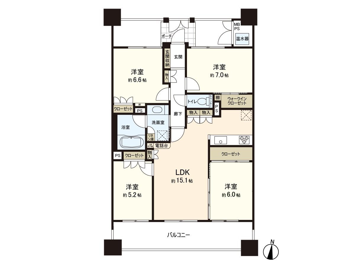 Room for 4LDK, families