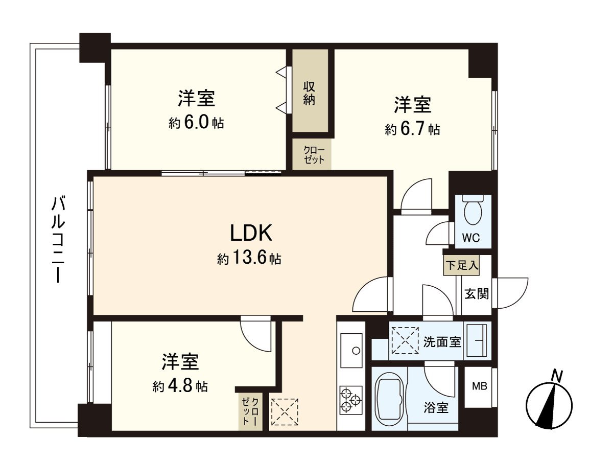 是在家庭层次在3LDK推荐的房型！
