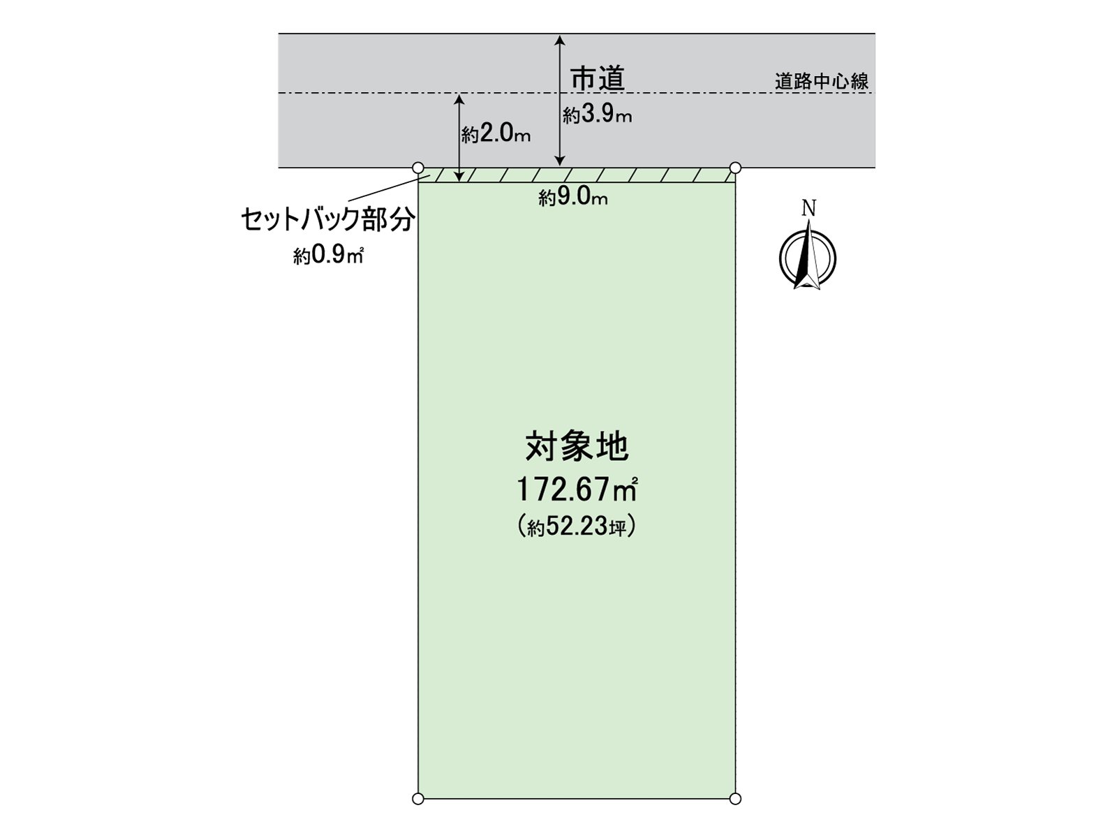 是約52.23坪的整形地，解體更地之後的遞交。