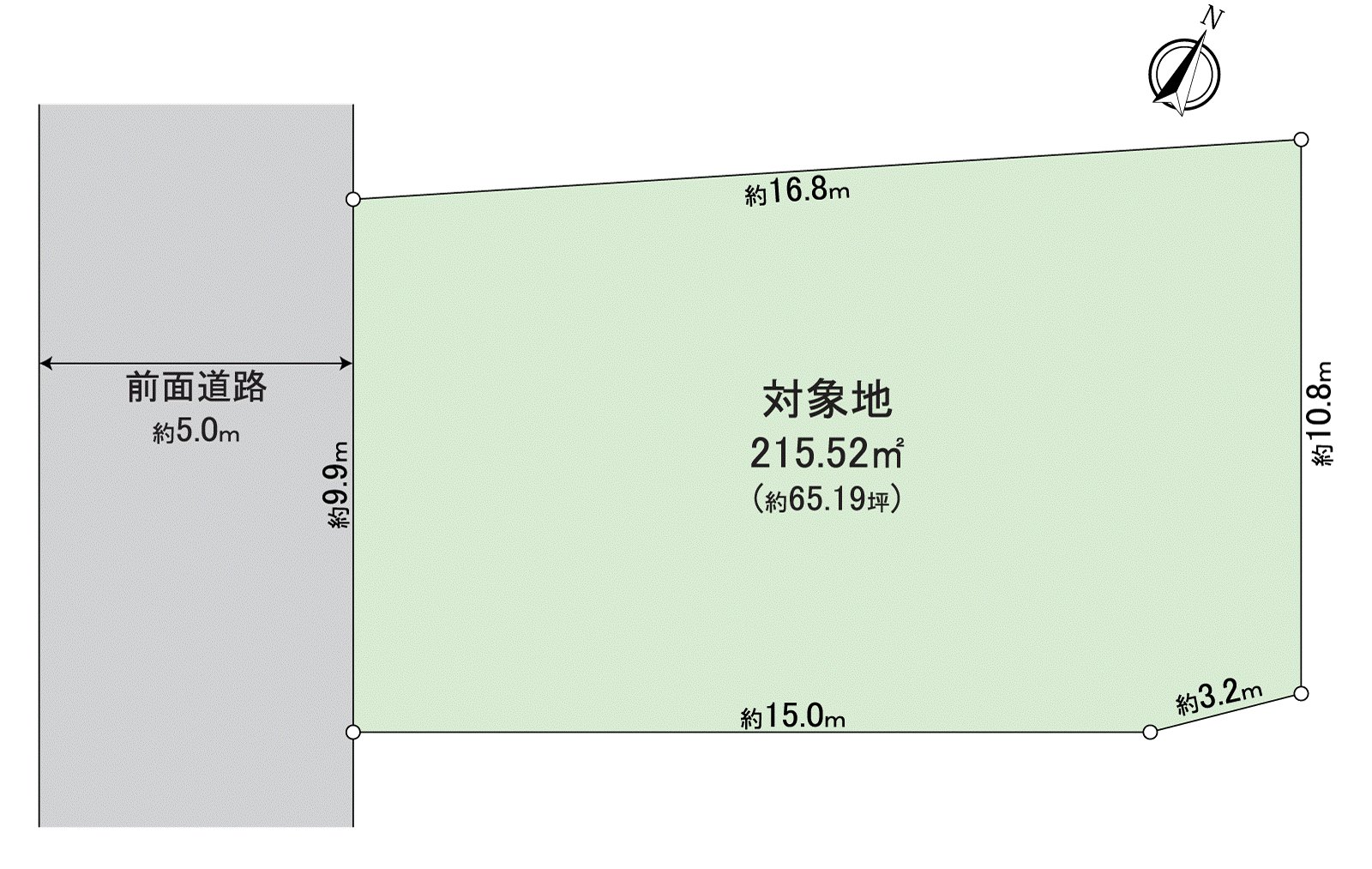 是用地面積約65.19坪的土地。
