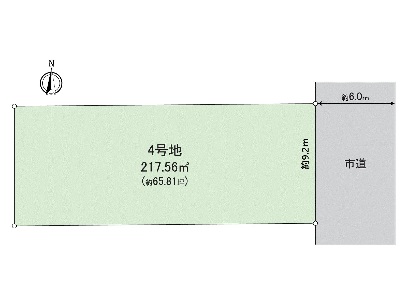 是217.56平米(约65.81坪)的整形地。