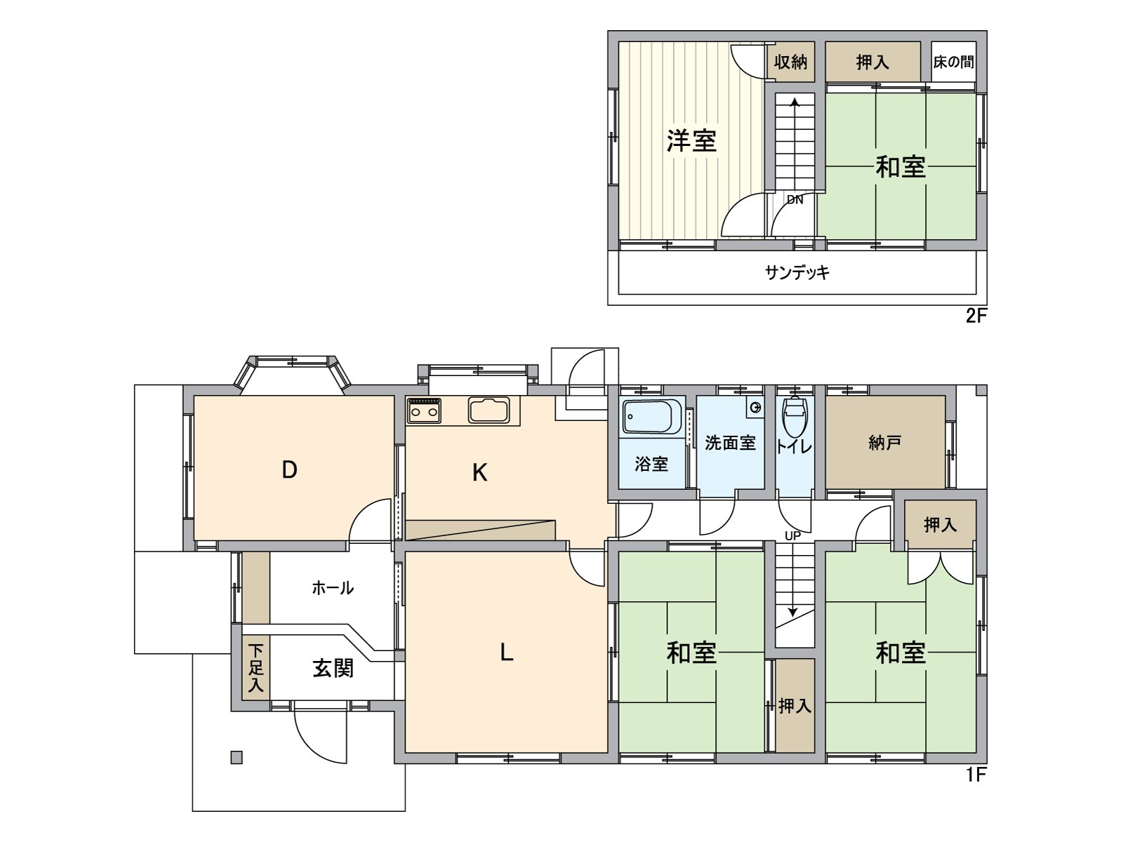 4SLDK where is recommended to the family. Bedroom, how to handle child that I distributed including the room are possible.
