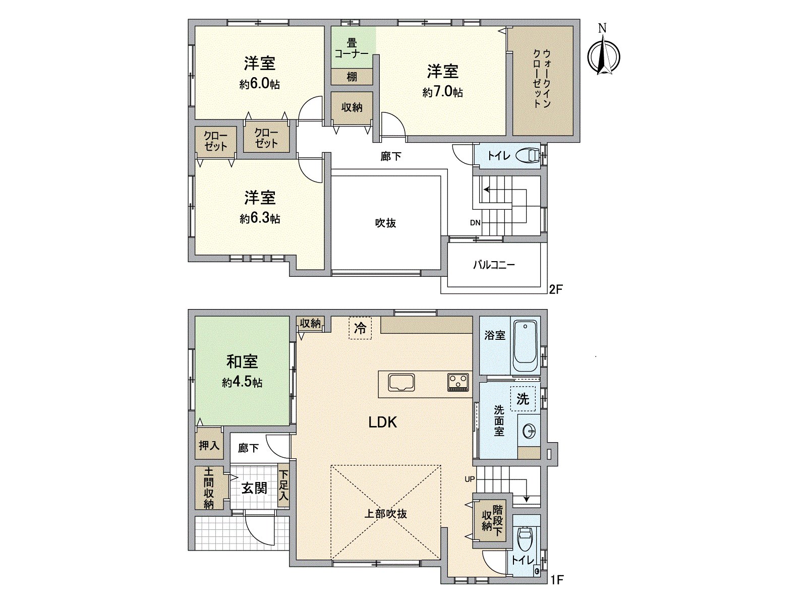 从属于便利的全居室存储空间！在家庭推荐，是4LDK的独栋住宅。