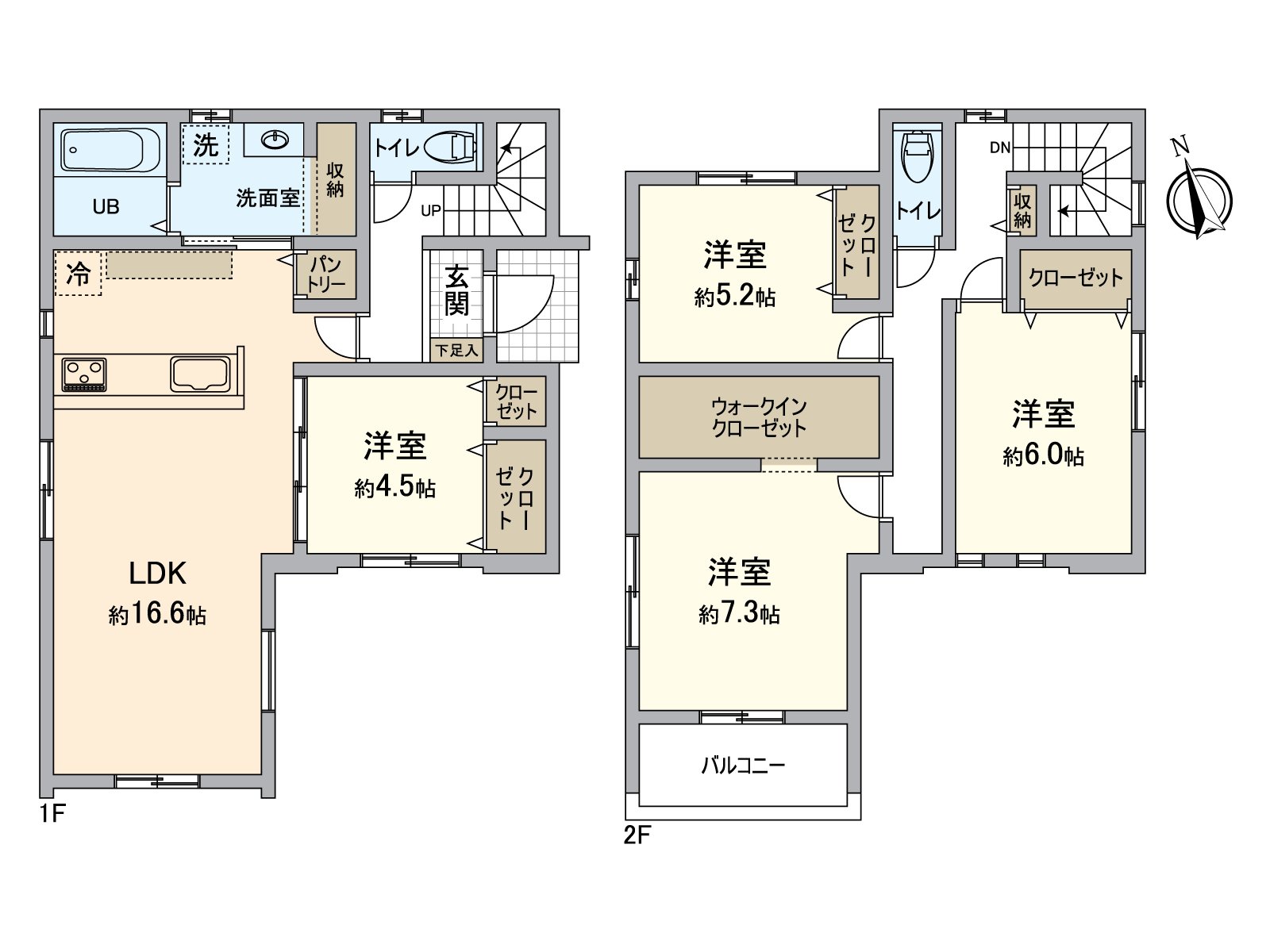 在家庭推荐的4LDK+WIC+餐具室。3面家族被吸引的LDK是通风用采光明亮地好的空间。