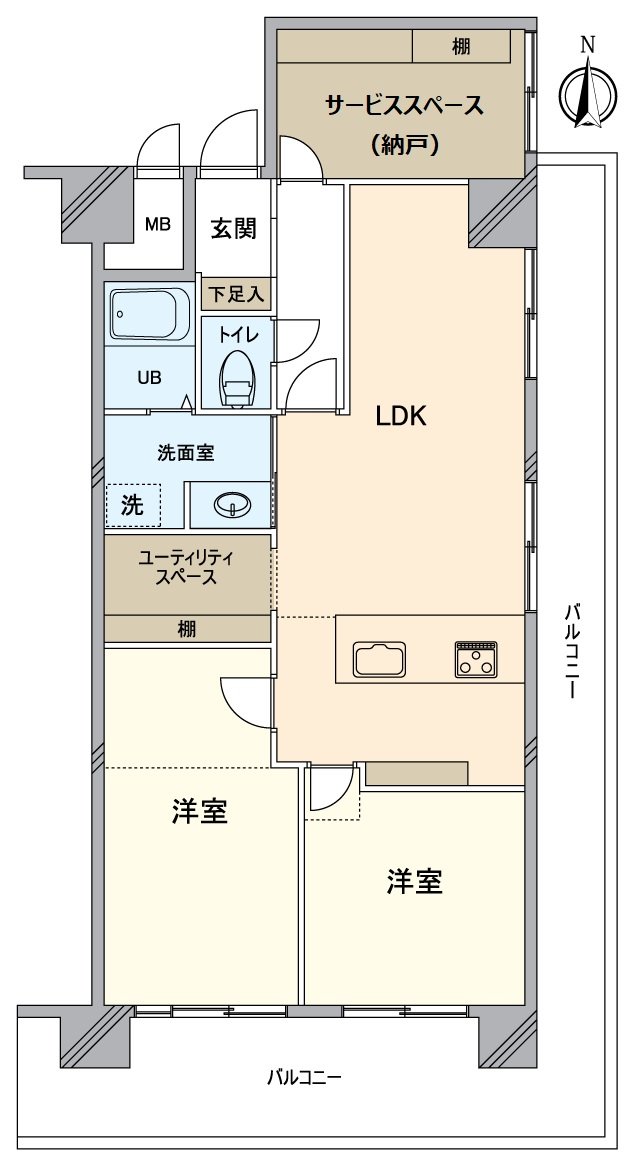 在家庭推薦的2SLDK。可以卧室，孩子的房間分的用法。