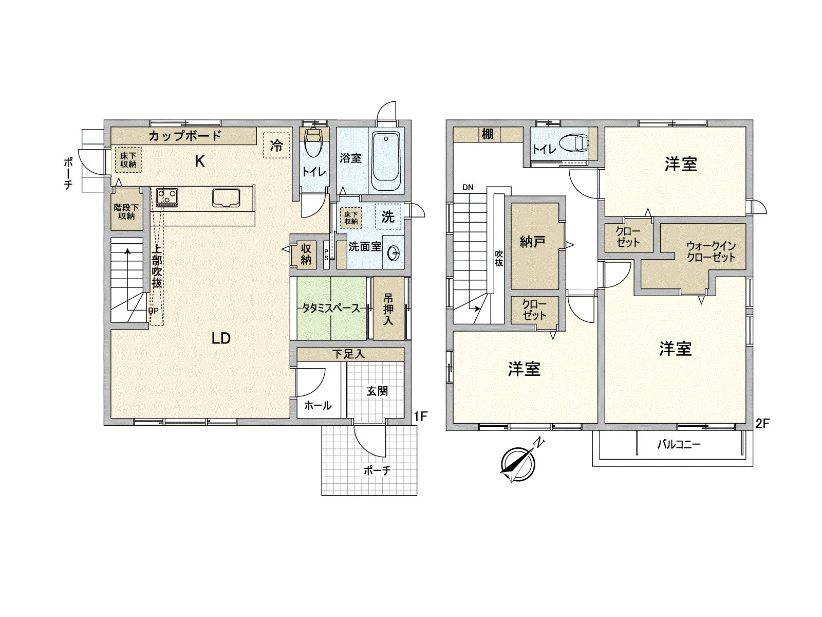 It is LDK which is bright in a part of Southeast Orientation ･ stairwell.