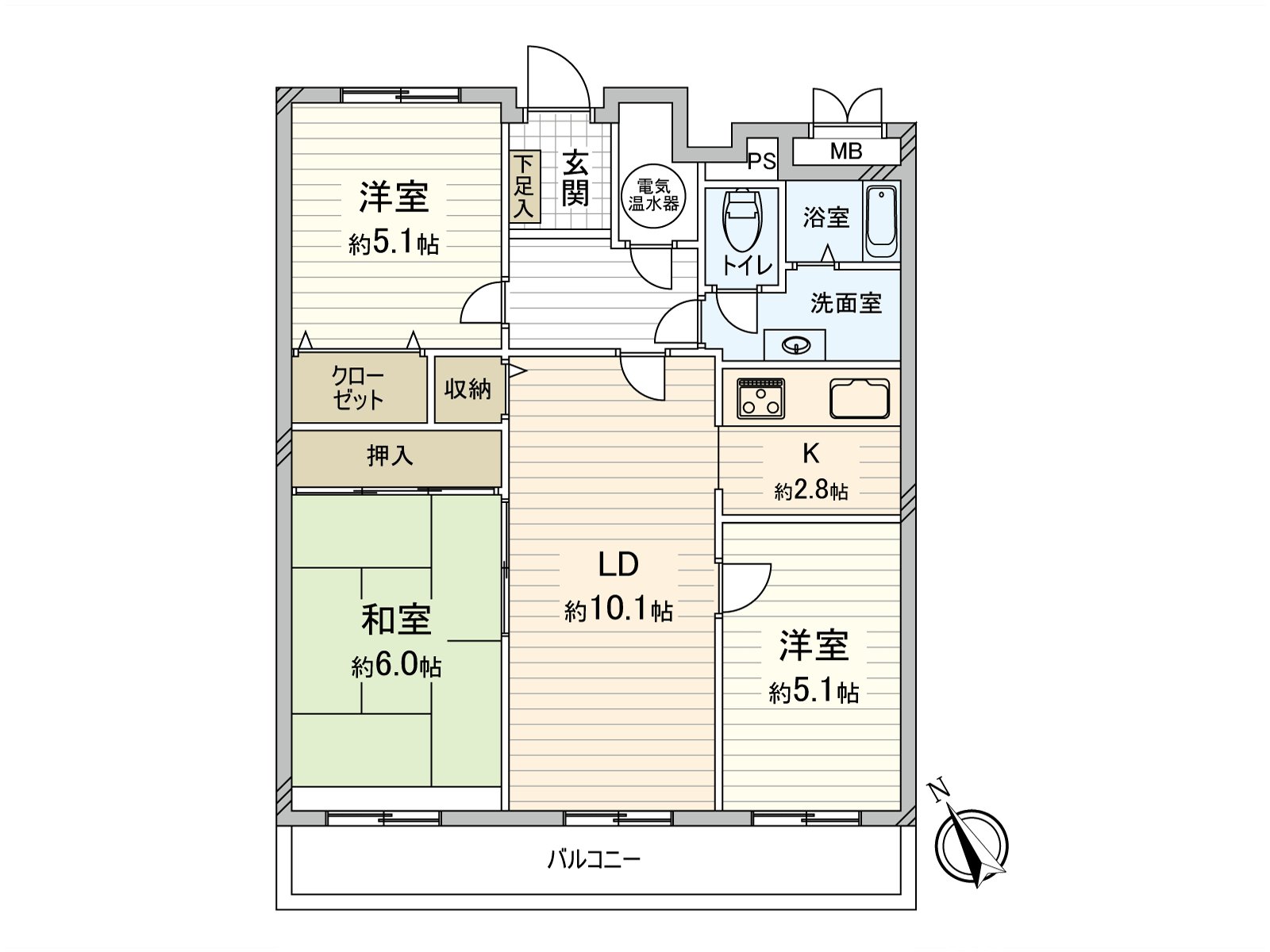 張貼，電水加熱器，暖氣2024年7月裝修新翻修，熱水供應和式房間以外的地板地板是城市煤氣