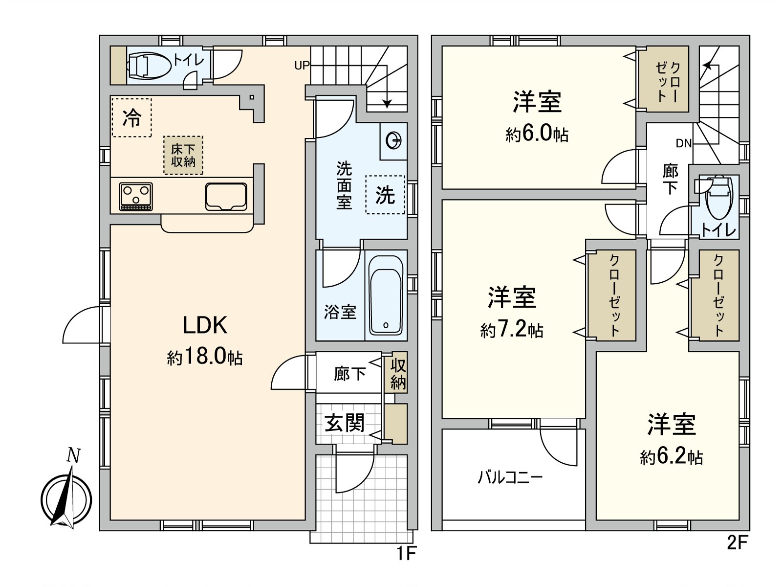 3LDK的木造2阶建