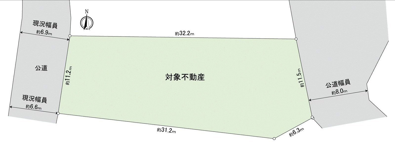是區劃圖。用地面積是約443.84平方公尺(約134.26坪)。