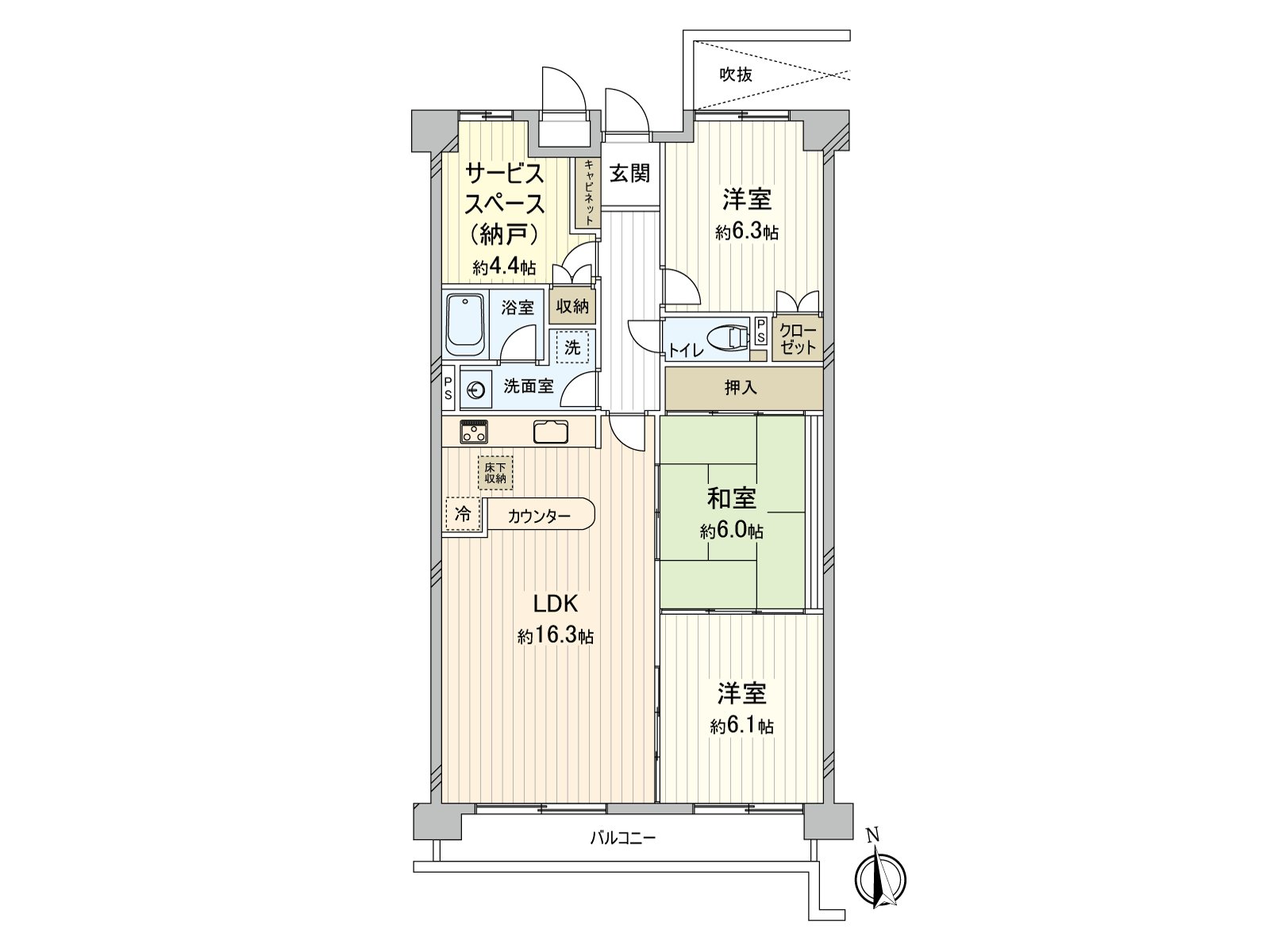 已經2026年2月翻新實施。請一定到三井Rehouse原Center隨便詢問房屋的詳細以及參觀希望。TEL：0120-36-3331