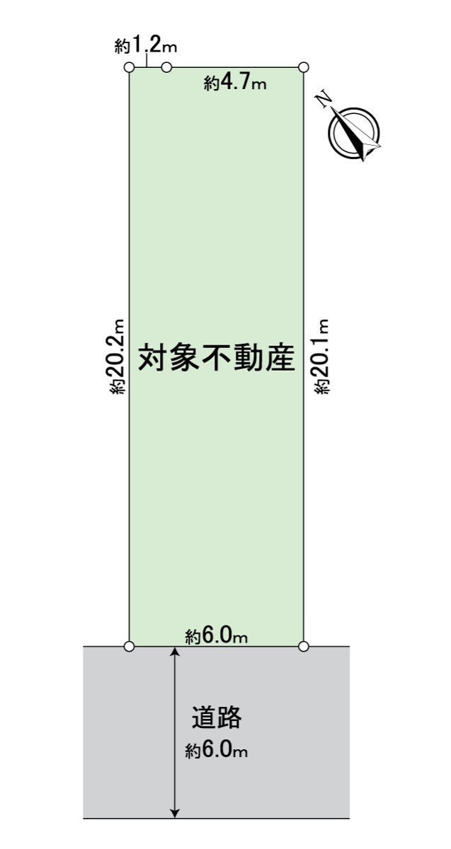 [地形图]土地面积121.25平米(约36.67坪)的整形地。