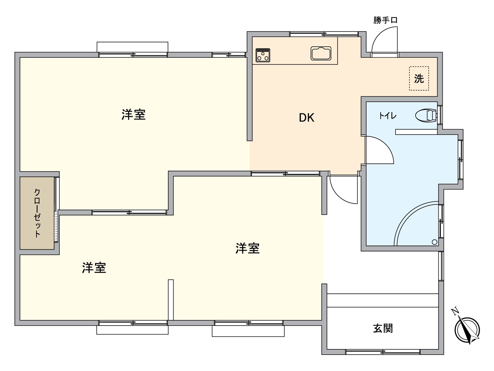 是表示全体房源的版面设计的房型图。对流迹线以及采光具有参考作用。