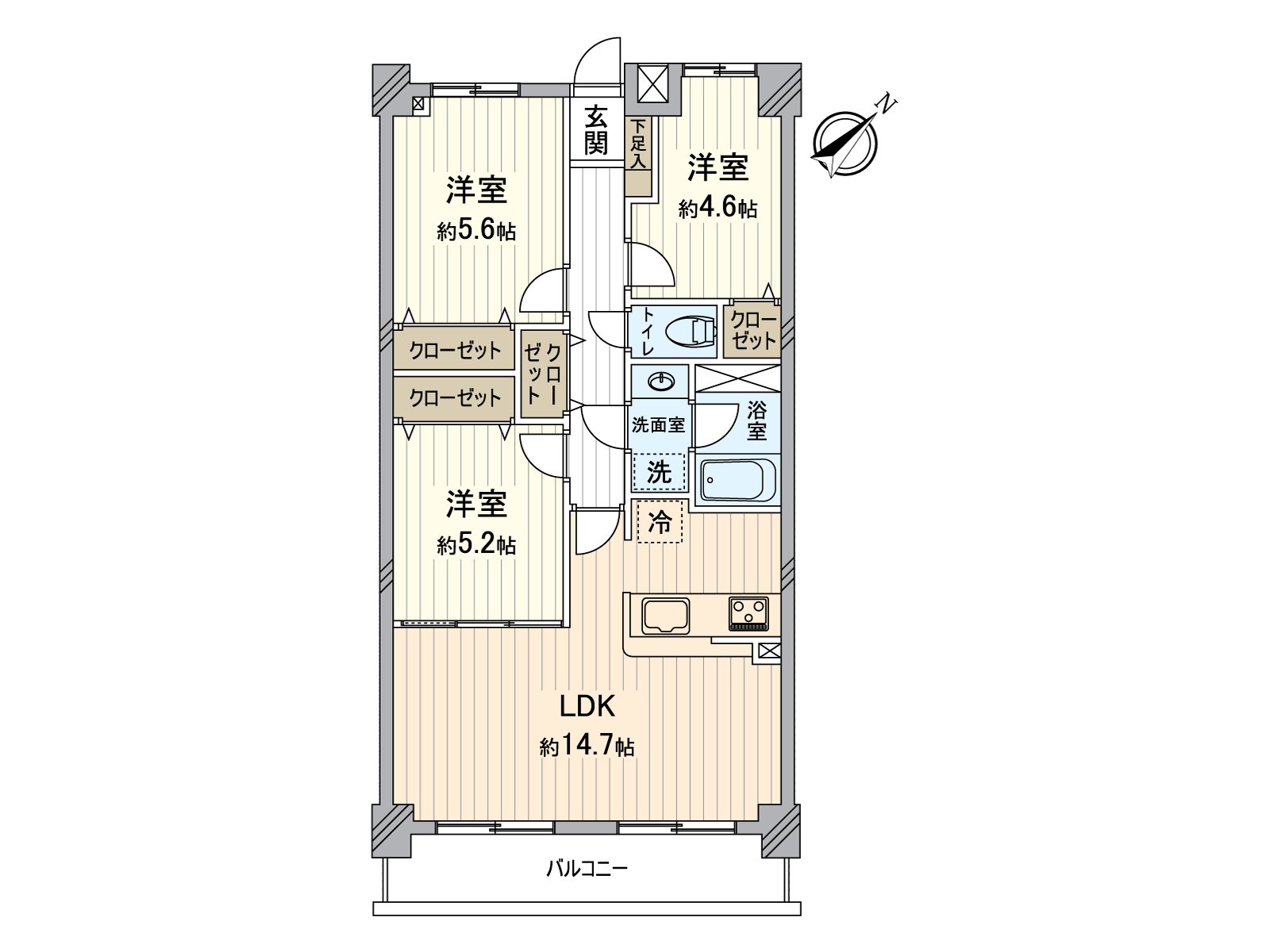 There is about 14.7 quires of bright living and dining room facing the Southeast Orientation terrace. The all rooms has a closet.
