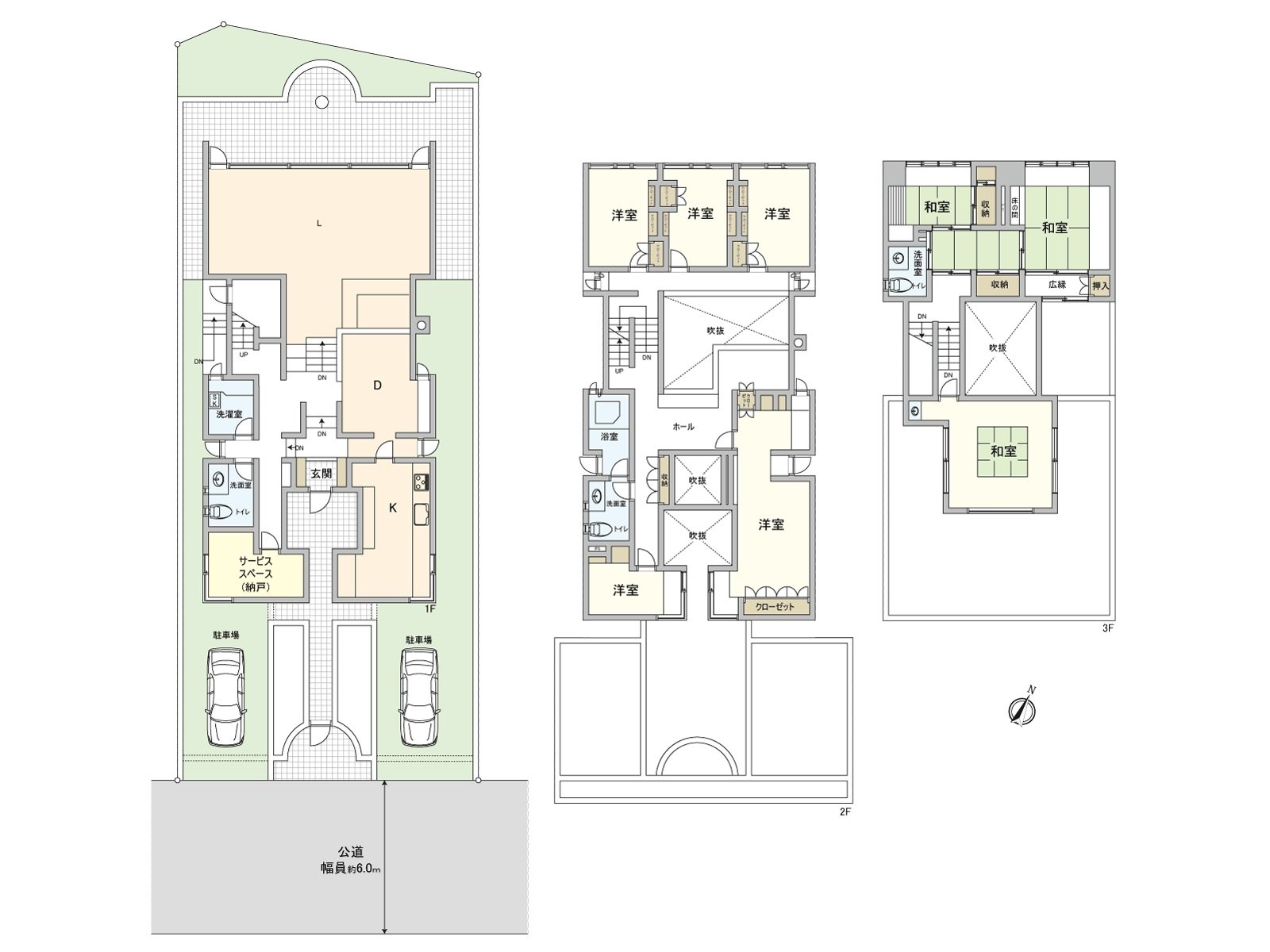 建築物全樓層總面積約98坪，穩重的RC造邸宅8SLDK