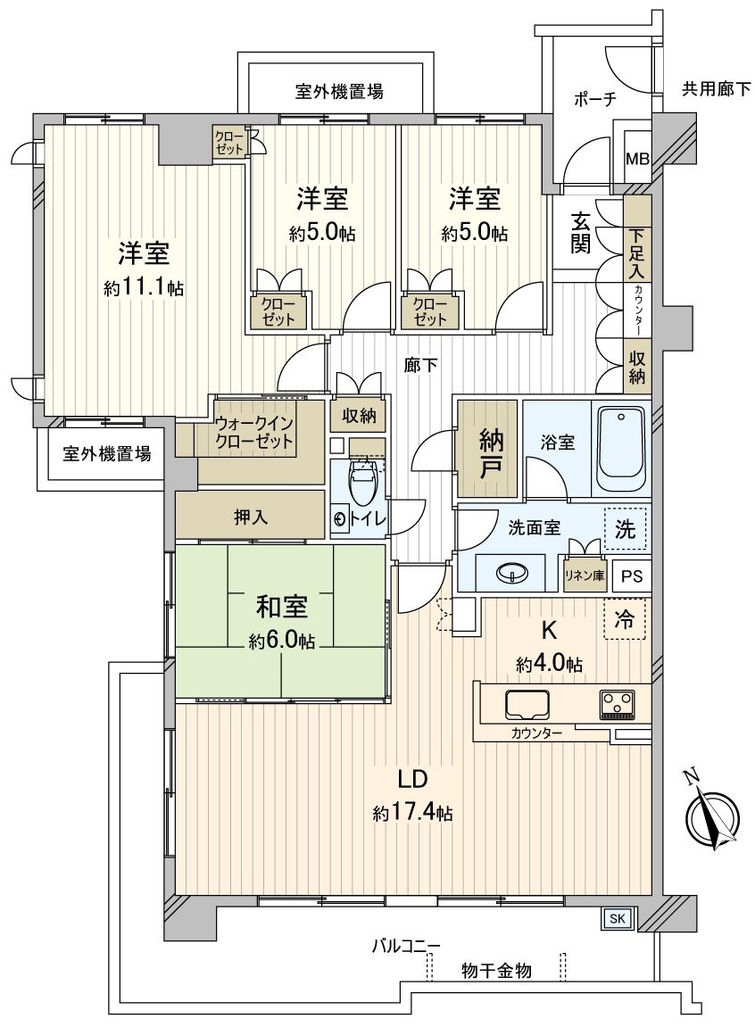 In 4LDK+WIC, it is the Plan which is available for every lifestyle.