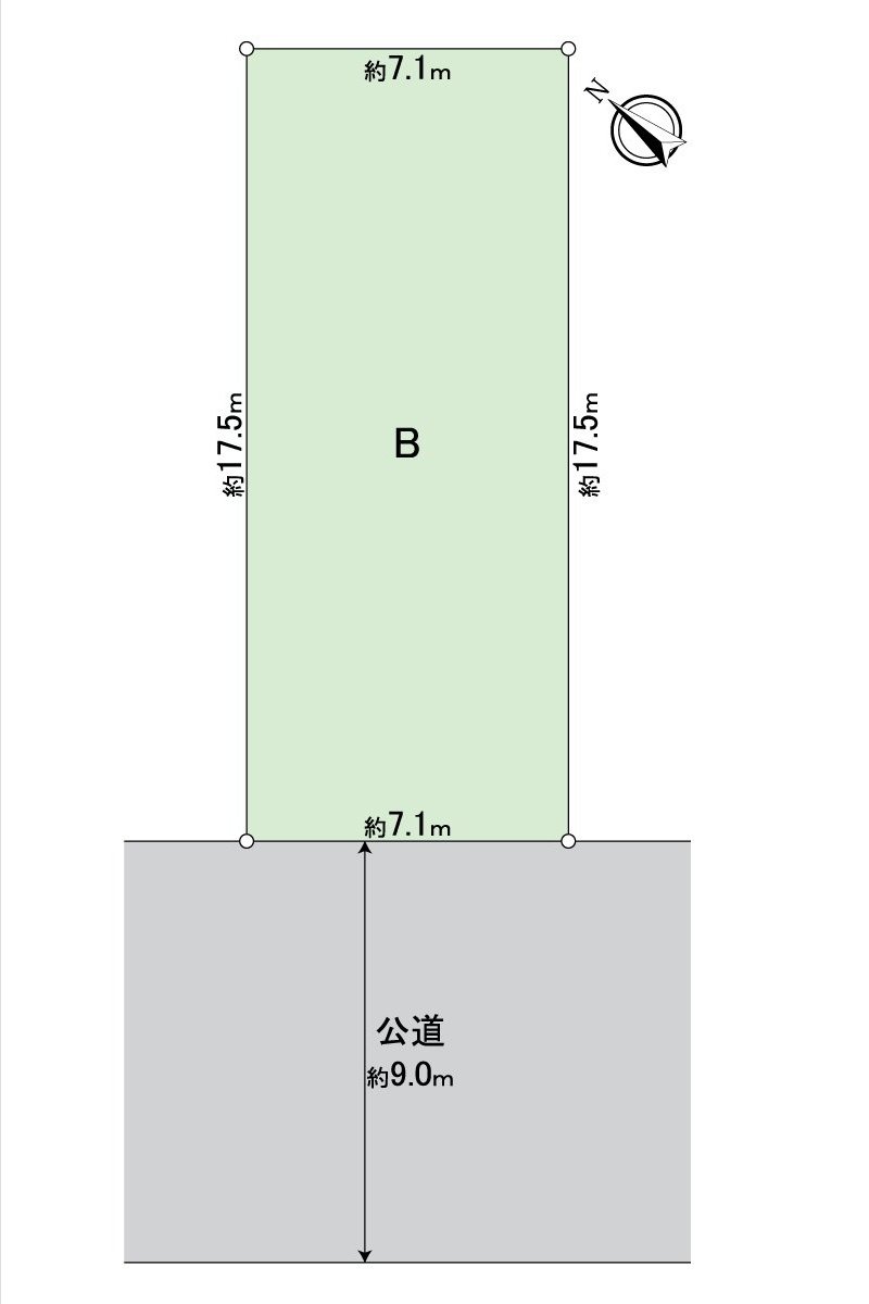 [區劃圖]土地面積：125.12平方公尺(約37.84坪)，前面道路：約9.0m。是平地。