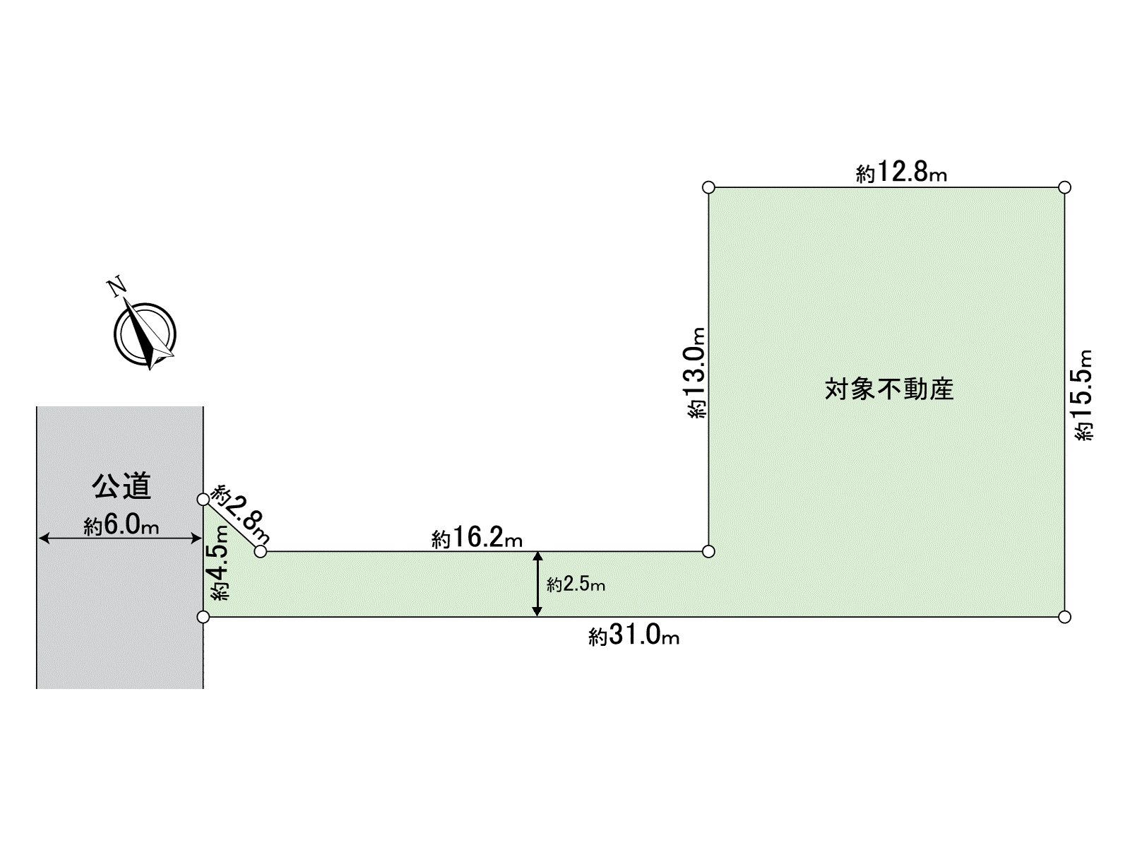 [topographical map] Land area: About 74.88 tsubo (alley-formed plottage includes about 14.36 tsubo)
