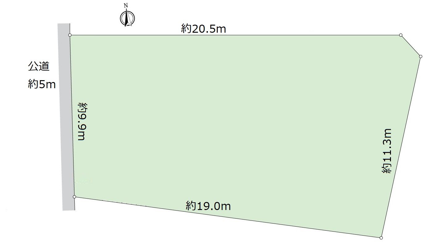 [地形图]土地面积：是约69.20坪的土地。